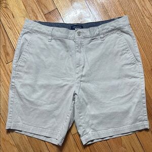 Nautica Tan Flat Front Shorts Classic Style Size 33W